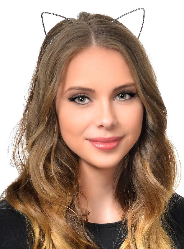 - Pet tear stain cleaning wipesWire Cat Ears Wrapped in Black and Silver Ribbon Headband - Pet tear stain cleaning wipesWire Cat Ears Wrapped in Black and Silver Ribbon Headband