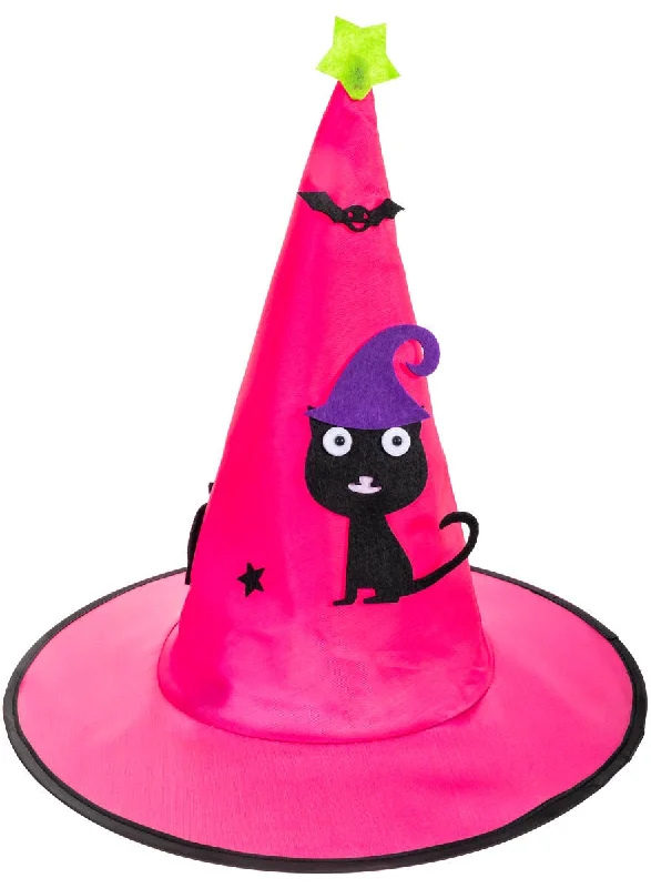 - Rabbit grass rack to prevent waste food boxCute Pink and Black Cat Kids Halloween Witch Hat - Rabbit grass rack to prevent waste food boxCute Pink and Black Cat Kids Halloween Witch Hat