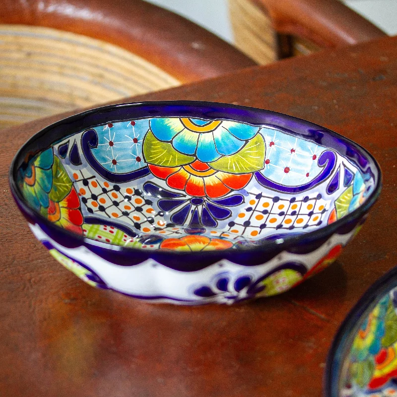 - Cat stress soothing sprayRaining Flowers Mexican Talavera Style Ceramic Serving Bowl