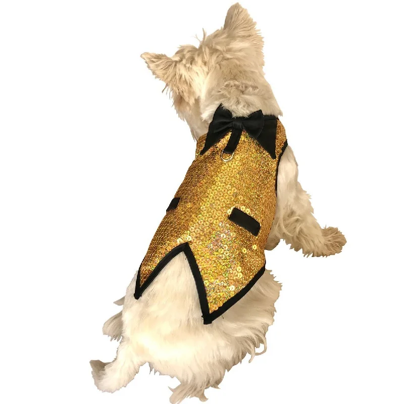Pet rehabilitation recovery clothes (such as post-operative clothes)The Gentleman's Dog Tuxedo Krugerrand Sequins