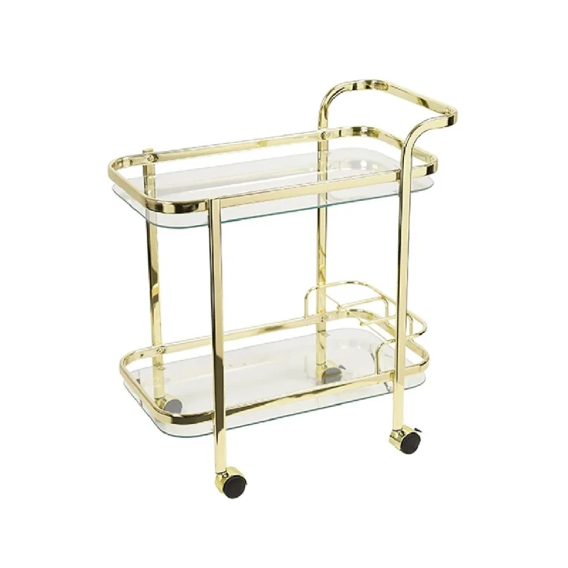 - Winter dog thick down jacketPure Homewares Piaf Rectangular Gold Clear Bar Cart