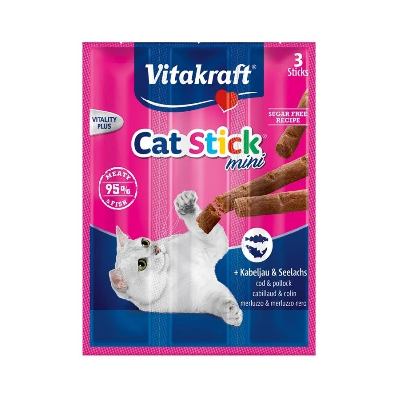  . **Functional Cat Food**  Vitakraft Cat Stick Mini Cod & Pollock 3pieces