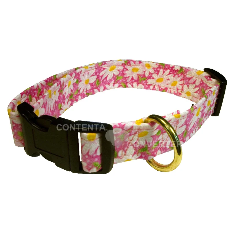  -Anti-slip claw protection raincoat FOR dogsDaisies on Pink Dog Collar