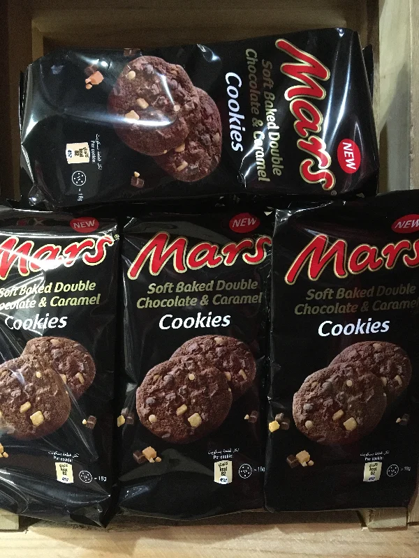 ---4x Mars Soft Baked Double Chocolate & Caramel Cookies (4x162g)