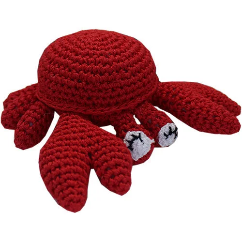 - Precautions for using pet toysClawdious The Crab Organic Cotton Dog Toy