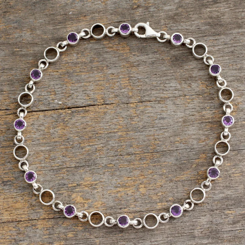 - ​​Christmas pet Christmas clothingElegant Simplicity Fair Trade Jewelry Amethyst Sterling Silver Anklet