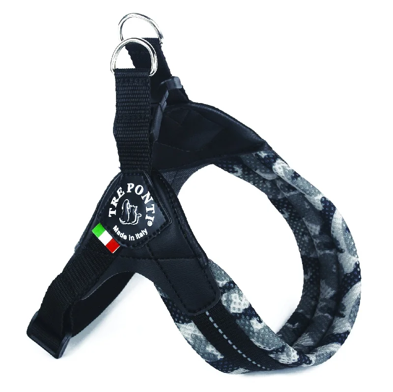 - Foldable and portable cat bagTre Ponti Easy Fit Grey Camo Mesh Dog Harness with Adjustable Girth - Foldable and portable cat bagTre Ponti Easy Fit Grey Camo Mesh Dog Harness with Adjustable Girth