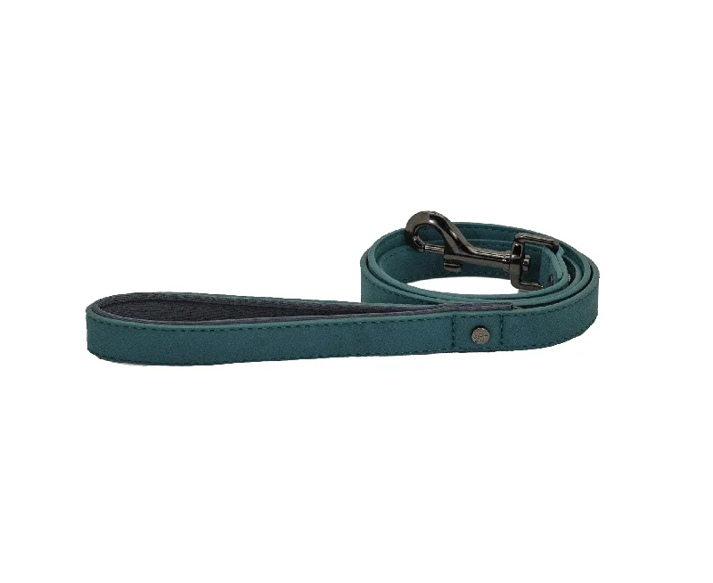  -Anti-scratch scratching board AND cat bed in oneBrights Tech Teal Vegan Leather Dog Lead