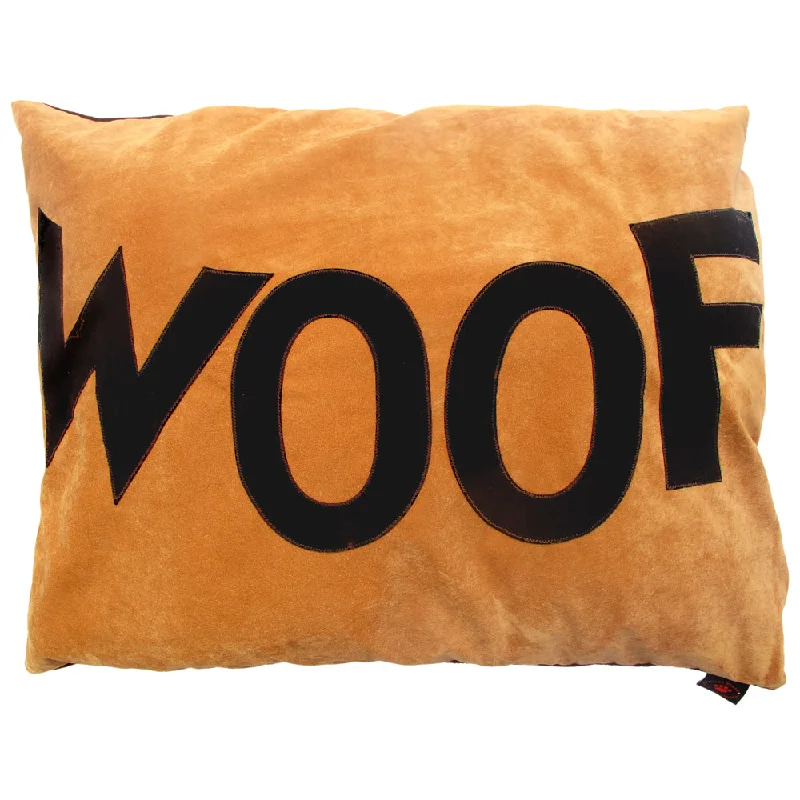- Custom pet birthday cakeCreature Clothes Big Old Woof Dog Doza Bed In Choc on Tan