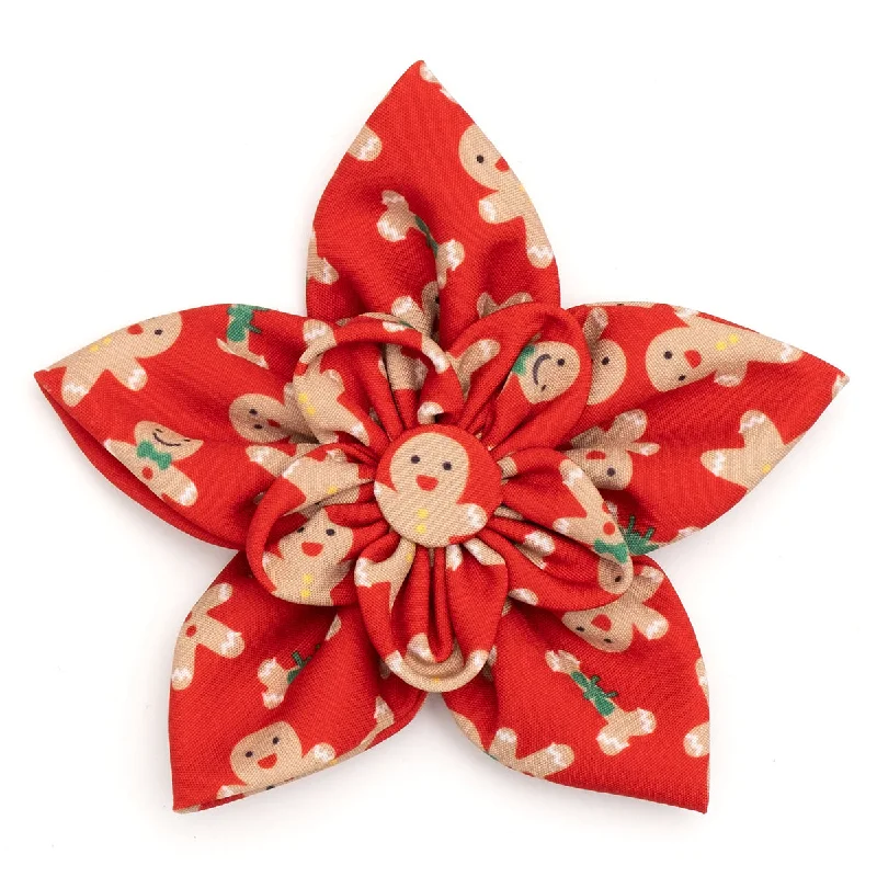Non-toxic pet clothesGingerbread Bones Dog Collar Flower
