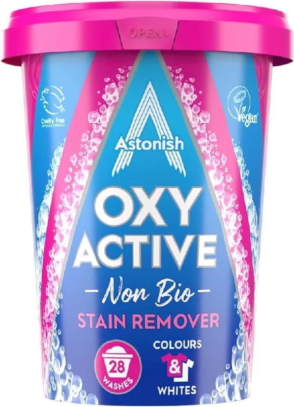 - Organic cotton dog bibsASTONISH OXY ACTIVE NON BIO STAIN REMOVER 625 GM