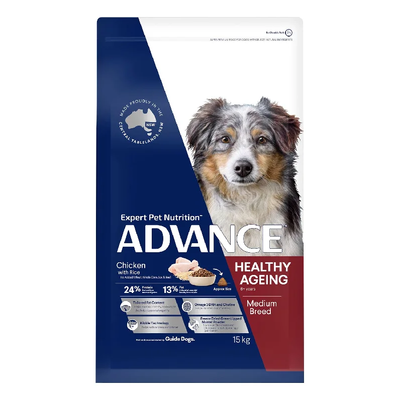 -Cost-effective dog foodAdvance Medium Breed Healthy Ageing Chicken & Rice Adult Dry Dog Food -Cost-effective dog foodAdvance Medium Breed Healthy Ageing Chicken & Rice Adult Dry Dog Food