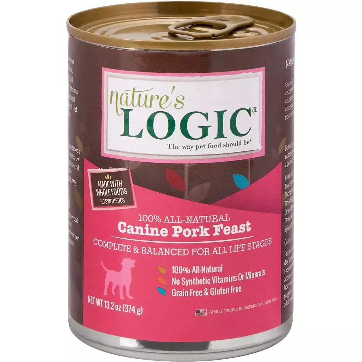 - Organic cotton dog bibsNature's Logic Canine Pork Feast Grain-Free Canned Dog Food 13.2 oz Case of 12