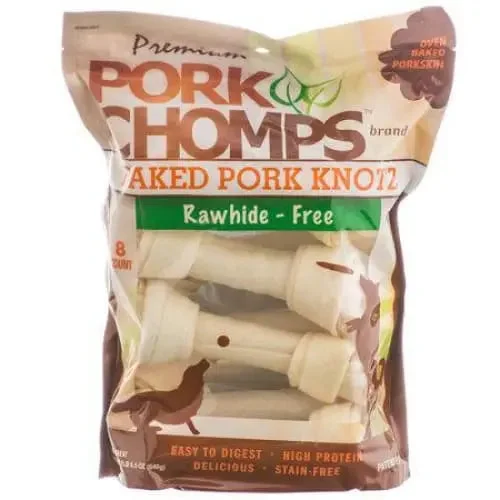 - Car dog seat beltPork Chomps Premium Pork Knotz - Baked