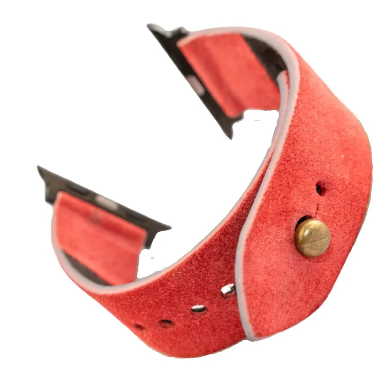 -Anti-scratch sofa protective coverApple Watch Strap In Suede Leather - Salmon Red  | Waji's