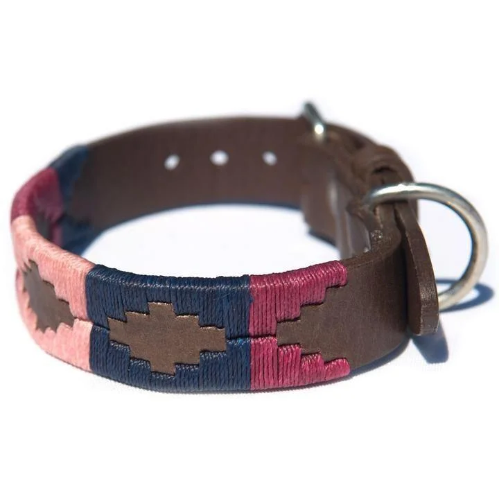 - Pet toys under yuanPioneros Argentinian Gaucho Polo Leather Dog Collar Berry Navy Pink - Pet toys under yuanPioneros Argentinian Gaucho Polo Leather Dog Collar Berry Navy Pink