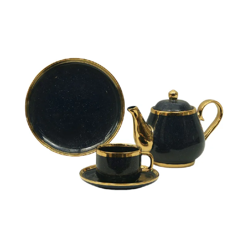 Pet ProductsTEA SET 24PC BONE CHINA ONE MORE NO6 DARK BLUE