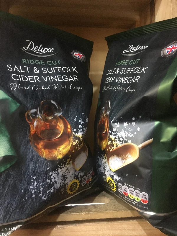  -Splash-proof food bowl AND Anti-choking slow food bowl2x Deluxe Ridge Cut Salt & Suffolk Cider Vinegar Crisps Share Bags (2 Packs x150g)