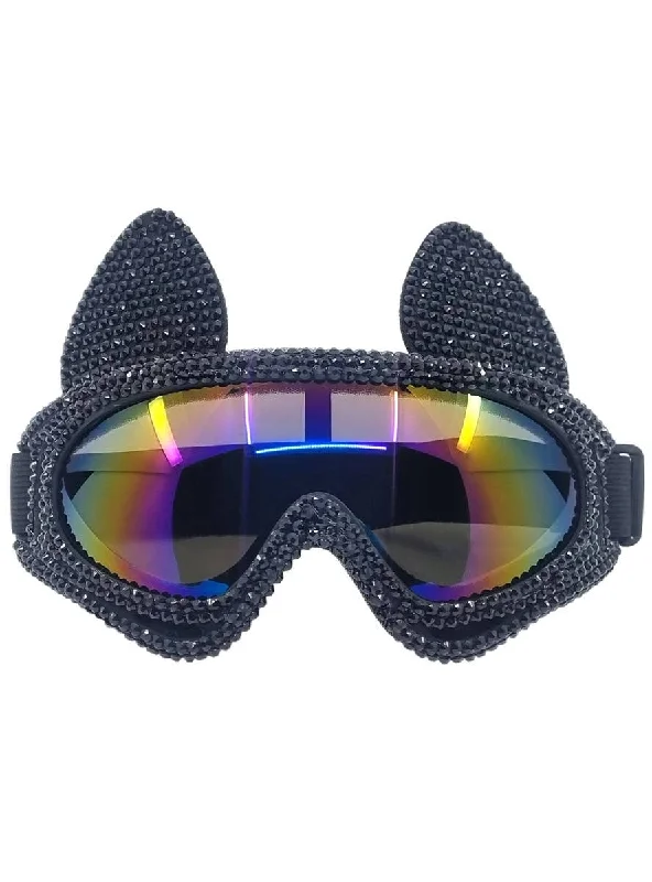 - Dog disposable foam shower gelSparkly Black Rhinestone Cat Goggles with Mirror Lens - Dog disposable foam shower gelSparkly Black Rhinestone Cat Goggles with Mirror Lens
