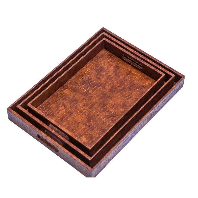 - Climbing pet constant temperature heating padLEATHER TRAY 3 PCS SET