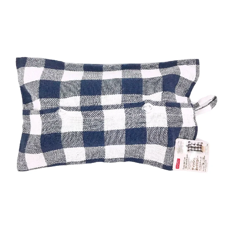 - Chinchilla cooling ice nest ceramic plateTissue Box Cover -Checkered Gingham-