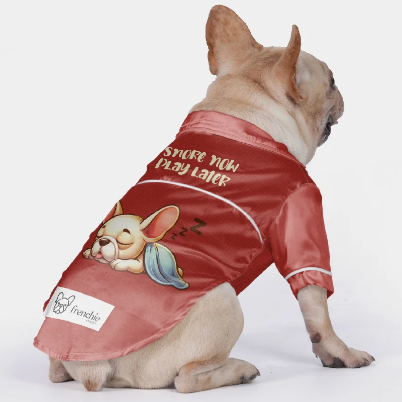 - Dog disposable foam shower gelSnore now, play later - Pajamas for French bulldog