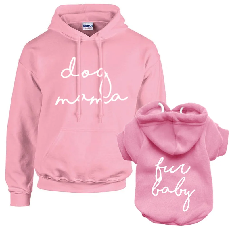 - Automatic induction pet water dispenserDog Mama & Fur Baby Dog Script Matching Pink Hoodies - Automatic induction pet water dispenserDog Mama & Fur Baby Dog Script Matching Pink Hoodies