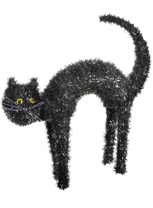 - Cat anti-jump window safety netScared Black Tinsel Cat Halloween Decoration