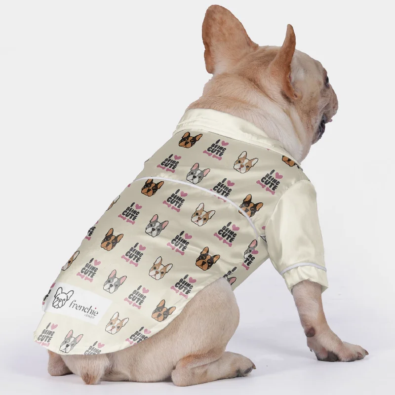 - Foldable and portable cat bagI love being cute - Pajamas for French bulldog