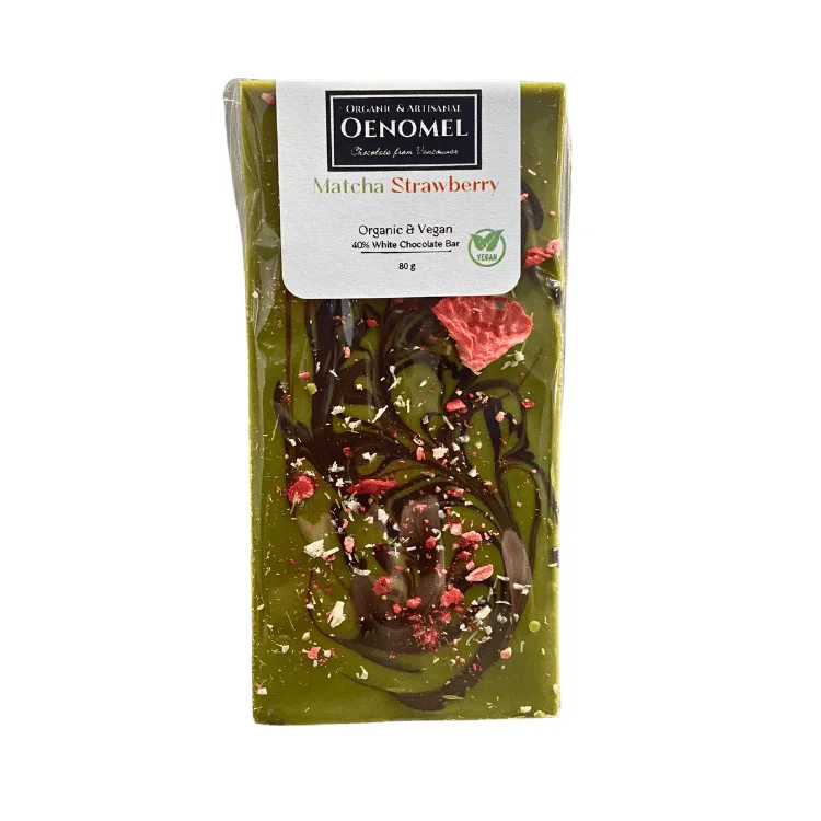 - Natural latex pet mattressOenomel Matcha Strawberry 40% White Chocolate Bar - 80g