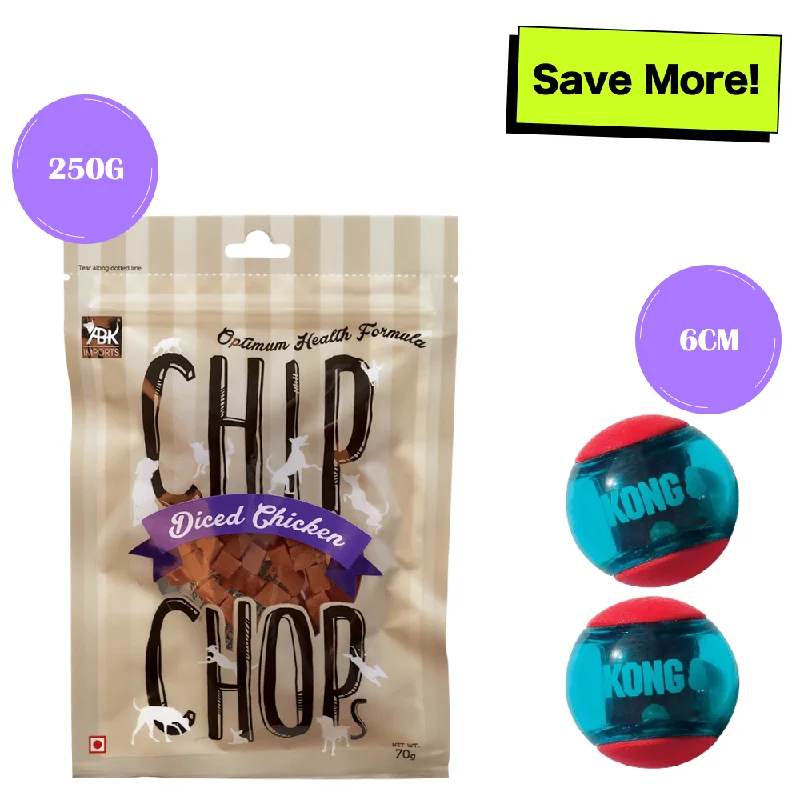 - Deodorizing cat litter tofu litterChip Chops Diced Chicken Treats and Kong Squeezz Action Ball Toy for Dogs Combo