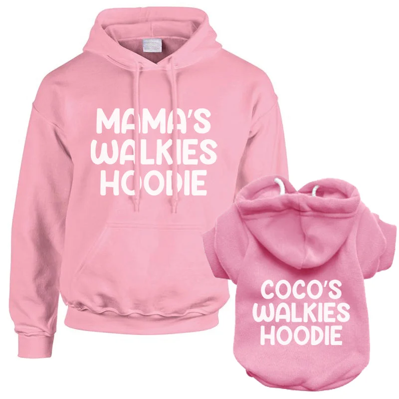 -Anti-slip claw protection raincoat FOR dogsMama & Dog Walkies Matching Pink Hoodies -Anti-slip claw protection raincoat FOR dogsMama & Dog Walkies Matching Pink Hoodies