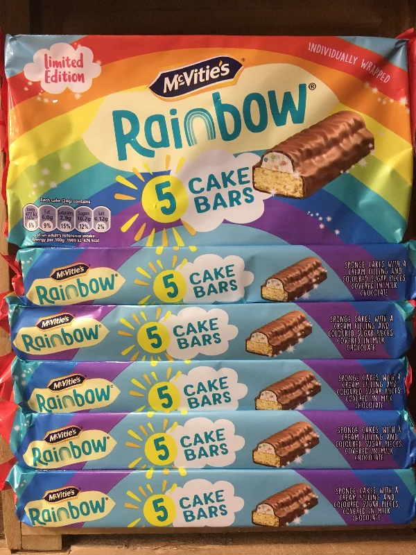 - Air box TSA certified check-in30x McVitie's Rainbow Cake Bars (6 Packs of 5 Bars)