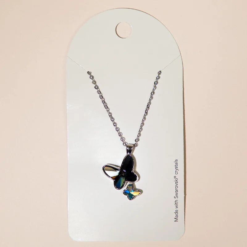 - Automatic induction pet water dispenserSwarovski Crystal Butterfly Necklace