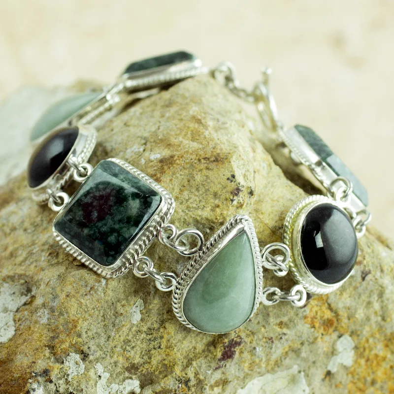 - Hamster silent running wheel to prevent chewingNatural Geometry Green and Black Jade on Sterling Silver Bracelet - Hamster silent running wheel to prevent chewingNatural Geometry Green and Black Jade on Sterling Silver Bracelet