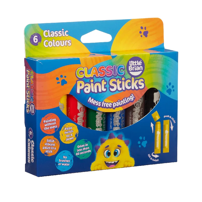- Air box TSA certified check-inLittle Brian Paint Sticks CLASSIC 6 Pack