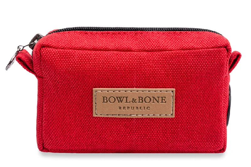 - Pet monitor with cameraBowl and Bone Stylish Midi Dog Treat & Poop Bag Holder Red