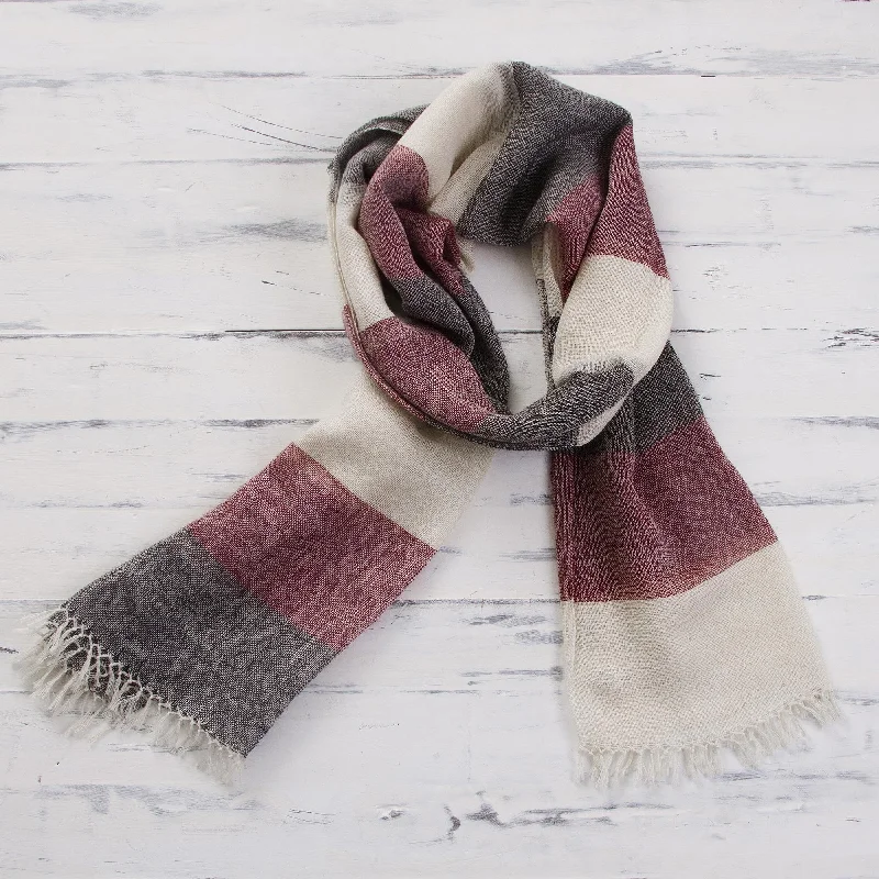 - Dog disposable foam shower gelFavorite Cabernet 100% Alpaca Wool Dark Red Off White and Black Striped Scarf - Dog disposable foam shower gelFavorite Cabernet 100% Alpaca Wool Dark Red Off White and Black Striped Scarf
