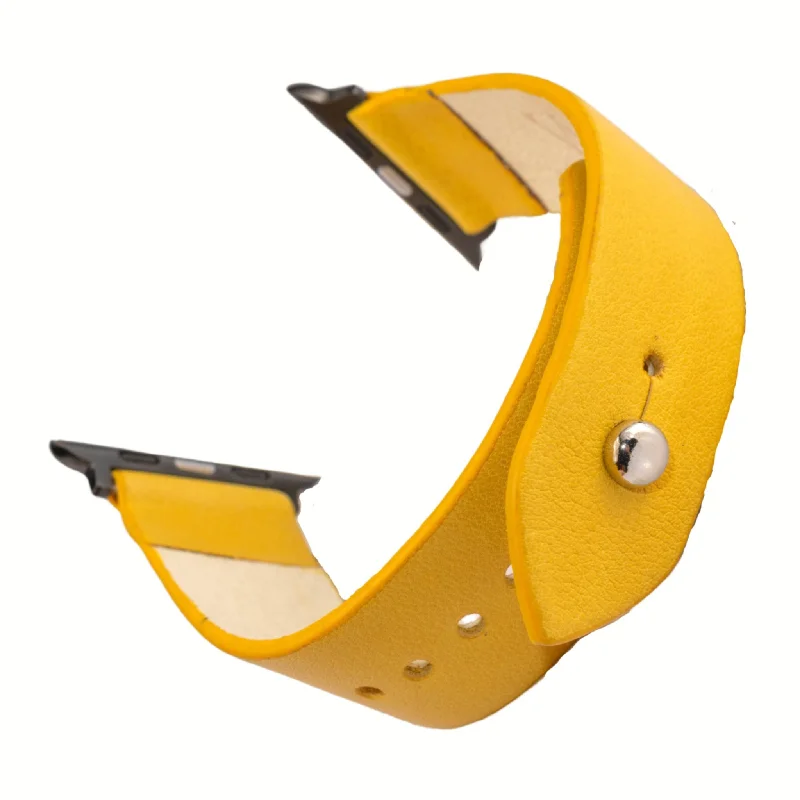 - ​​Pet toys under    yuanApple Watch Strap In Pure Leather - Yellow  | Waji's