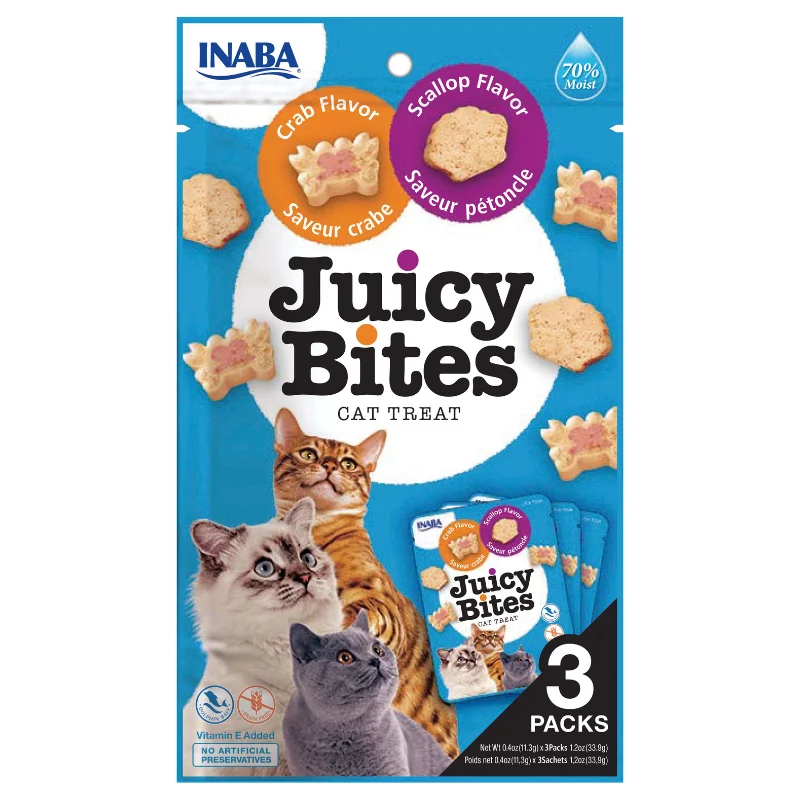 Cat FoodChuru Cat Treats Juicy Bites - Scallop & Crab (3 sticks x 11g)