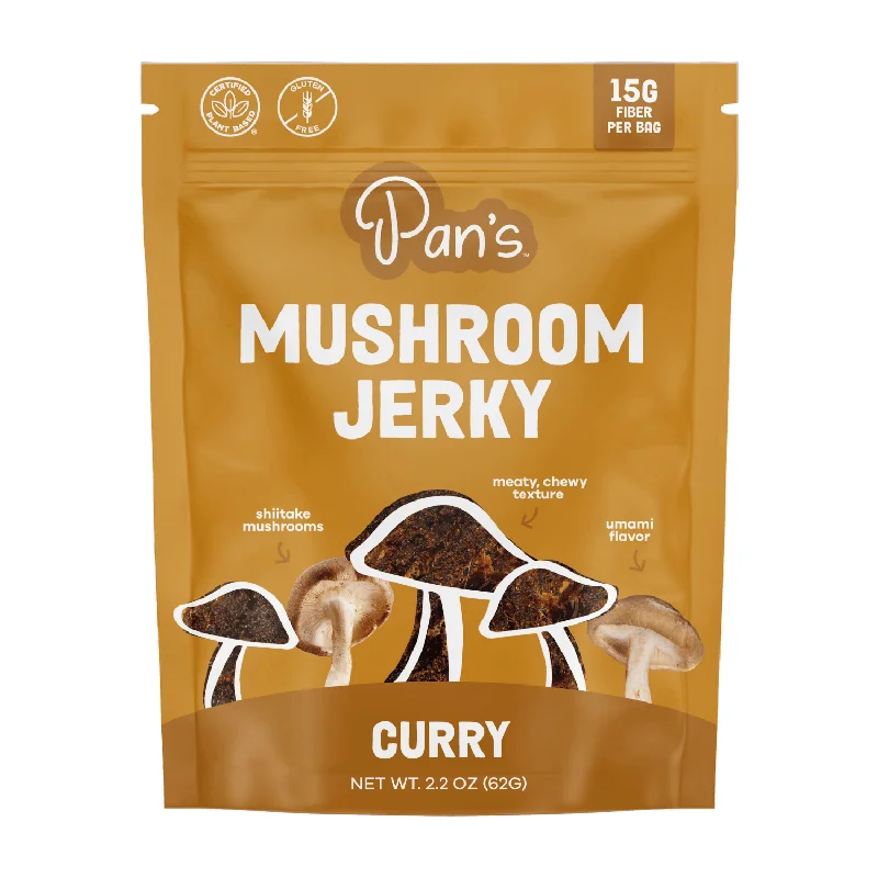 - Pet stroller can be taken on the planePan's Curry Mushroom Jerky - 62g