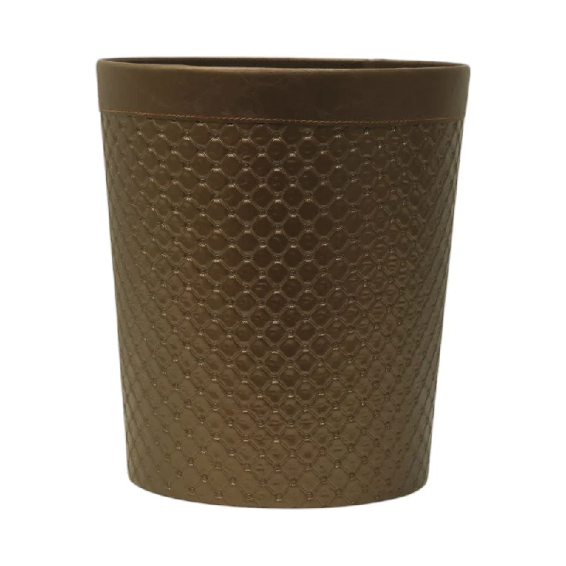 - Rabbit grass rack to prevent waste food boxDUST BIN LEATHER CUT STITCH BROWN 1053