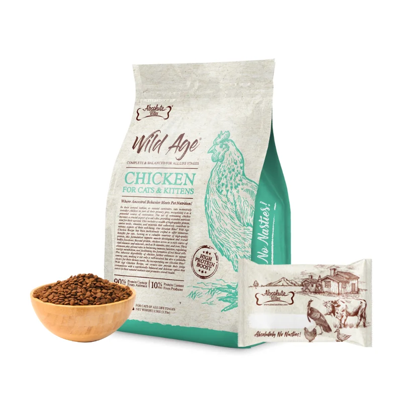    - Senior cat food  Absolute Bites Wild Age Dry Cat Food - Chicken (Sample)