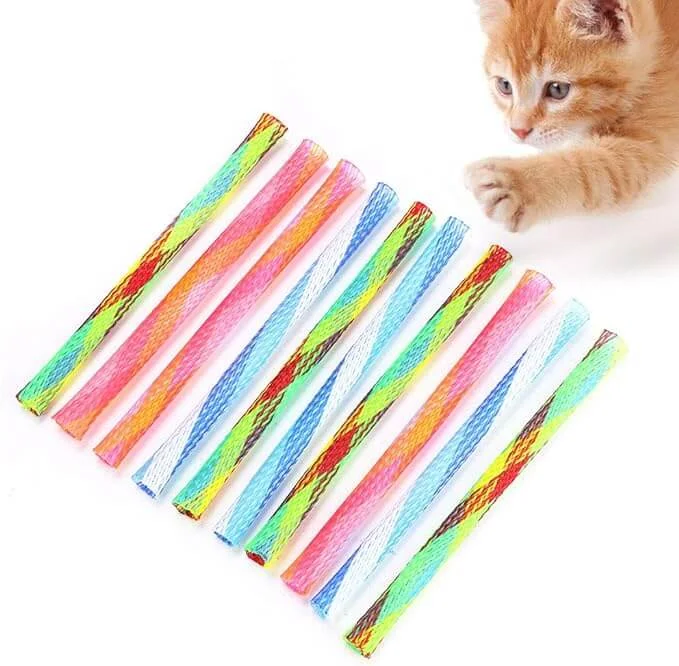 - Rabbit grass rack to prevent waste food boxKUTKUT 10Pcs Cat Spring Tube Toy, Freely Folding Spring Shape Multi Color Cat Bouncing Toy, 5.1inch Nylon Mesh Telescopic Folding Plastic Cat Spring Toy, Stylish Multi-Colored Cat Chew Toy - Rabbit grass rack to prevent waste food boxKUTKUT 10Pcs Cat Spring Tube Toy, Freely Folding Spring Shape Multi Color Cat Bouncing Toy, 5.1inch Nylon Mesh Telescopic Folding Plastic Cat Spring Toy, Stylish Multi-Colored Cat Chew Toy
