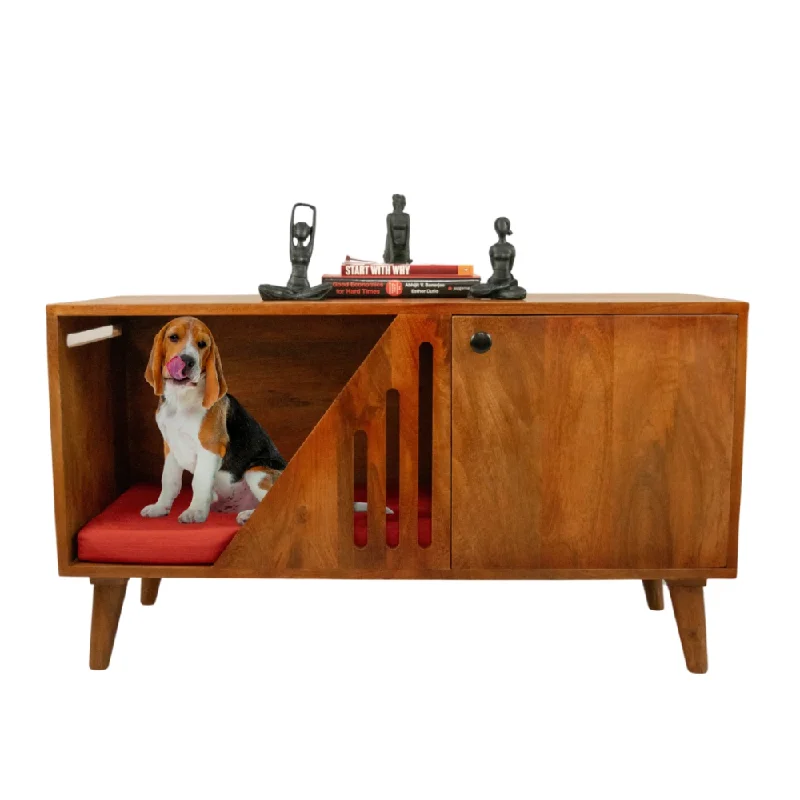 - Cat anti-jump window safety netFurryLiving Benji Cabinet with Cushion for Small Dogs and Cats (Honey/Red Cushion)