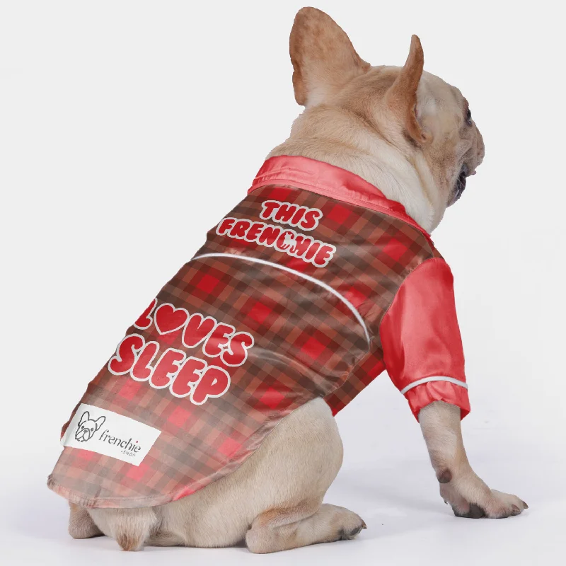 - Pet stroller can be taken on the planeThis frenchie loves sleep - Pajamas for French bulldog
