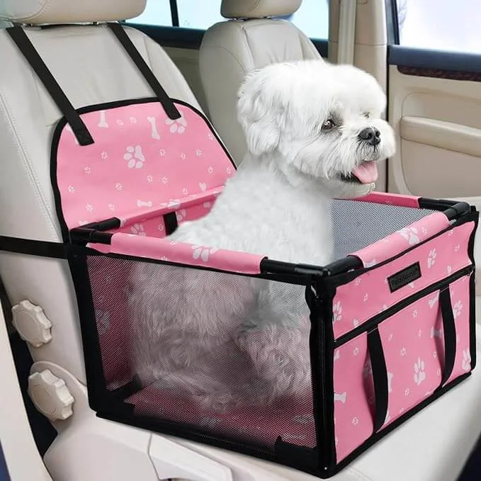 - Pet stroller can be taken on the planeKUTKUT Dog Cats Car Seat Foldable Dog Car Booster Seat Upgrade Puppy Pet Seat Waterproof Breathable Oxford Travel Bag with 12PVC Tubes for Small Dogs, Cats Puppies Paws-Pattern (Pink)… - Pet stroller can be taken on the planeKUTKUT Dog Cats Car Seat Foldable Dog Car Booster Seat Upgrade Puppy Pet Seat Waterproof Breathable Oxford Travel Bag with 12PVC Tubes for Small Dogs, Cats Puppies Paws-Pattern (Pink)…