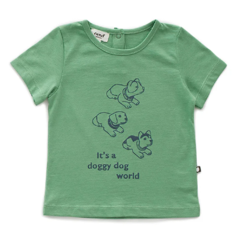 - Foldable and portable cat bagOeuf Jade Sheen Doggy Dog Tee