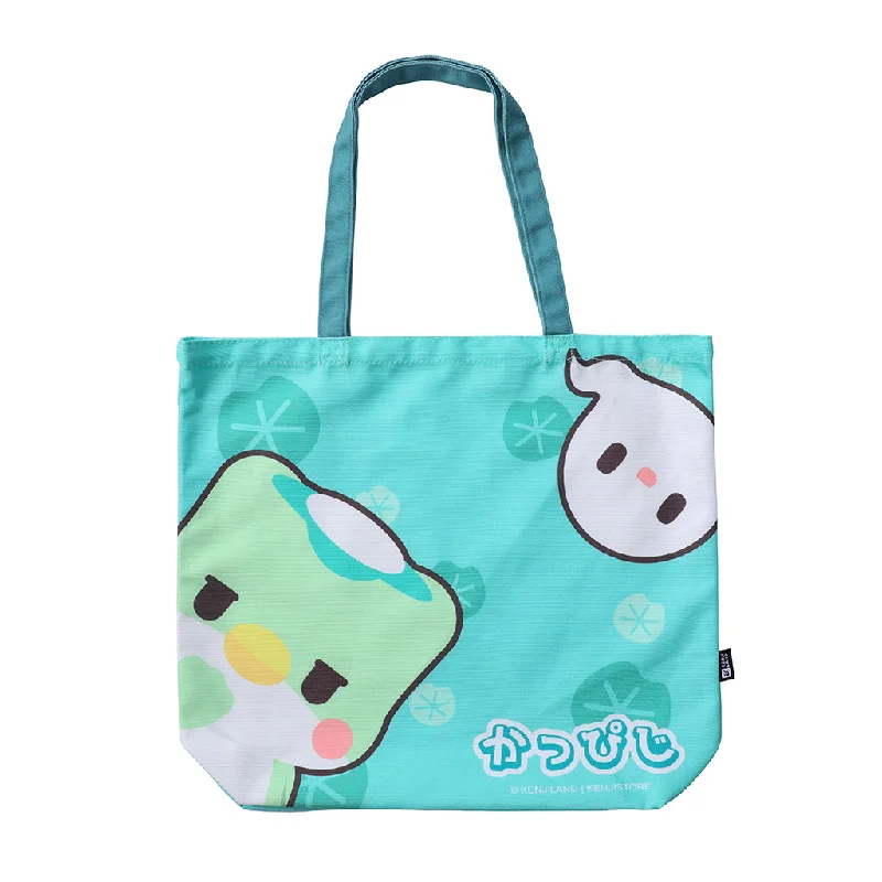  . **Cat drinking fountain filter model**Canvas Tote Bag L - Kappy - Ji