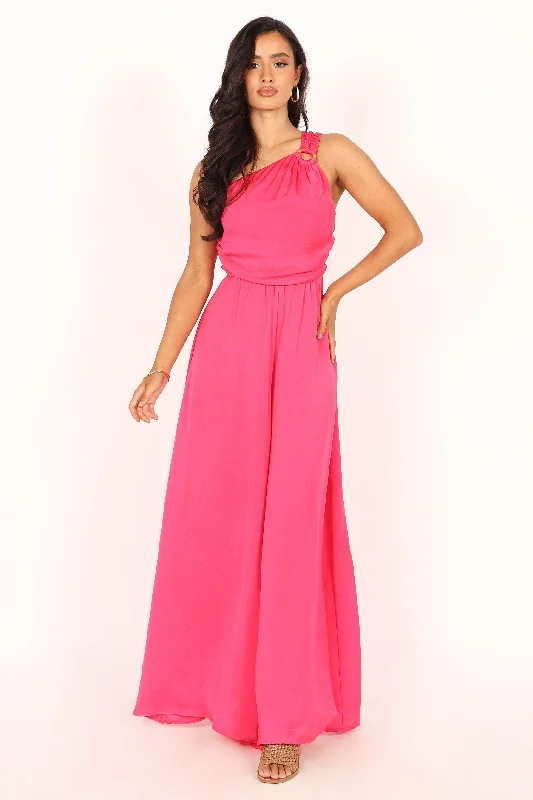 - Dog anti-slip matSunanda One Shoulder Jumpsuit - Fuchsia